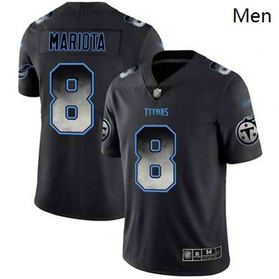 Titans 8 Marcus Mariota Black Men Stitched Football Vapor Untouchable Limited Smoke Fashion Jersey